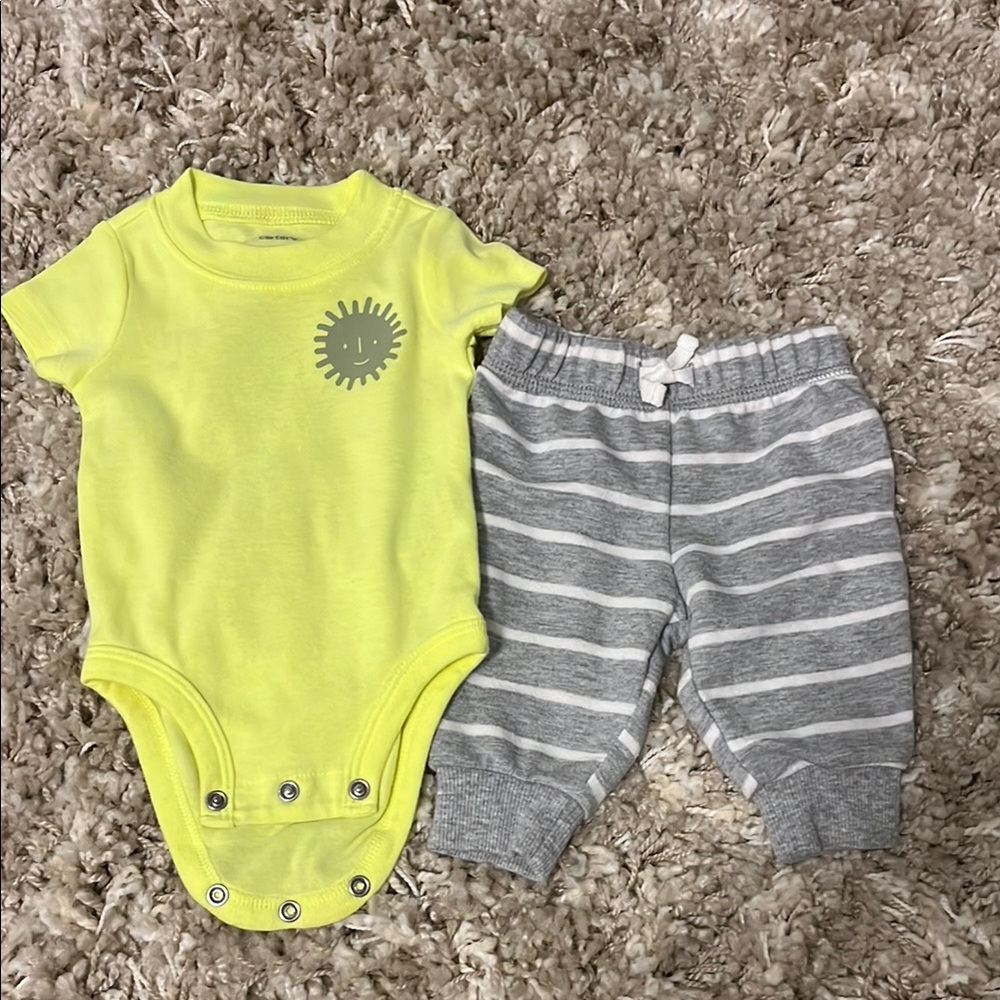 Carter's Bright Yellow Sun Onesie